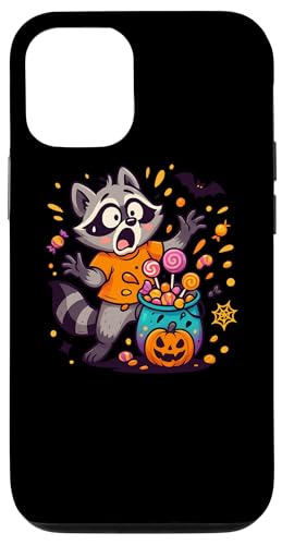ラブーン アライグマ 面白い ハロウィン ホラー Tシャツ スマホケース iPhone 12/12 Pro 用
