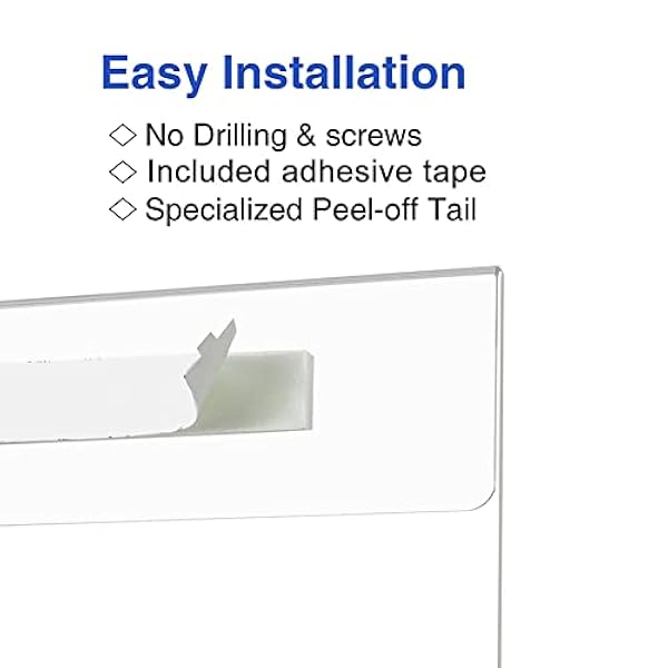 Hduacuge 10 posterhouders met dubbelzijdig plakband, 20 x 30 cm, van acryl, voor kantoor, restaurant, boren