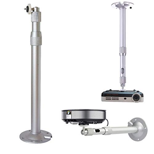 Image of 32 Inch Long Aluminum Silver Security CCTV Camera Bracket Projector Ceiling Wall Mount Hang Ceiling Mount Flexible Indoor Outdoor Bracket Upto 18 Inch Extendable Tilt