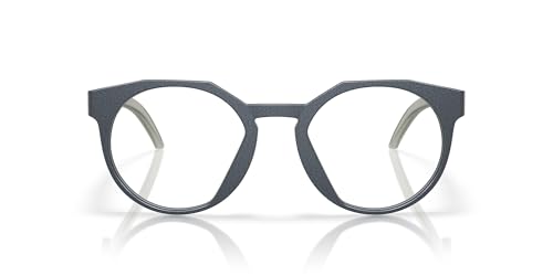 Oakley Men's OX8139 HSTN RX Round Prescription Eyewear Frames, Matte Blue Steel/Demo Lens, 50 mm