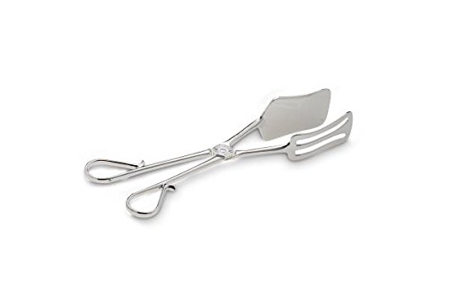 Gebäckzange, glatt poliert L 26,0cm D 5,0cm H 7,0cm versilbert Anlaufgeschützt