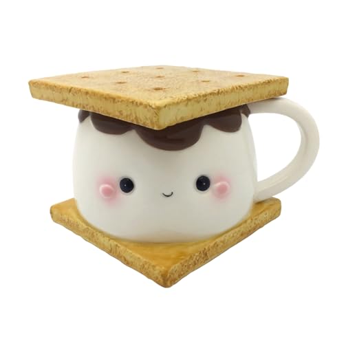 Taza de cerámica Marshmallow S'more con tapa miniatura 6