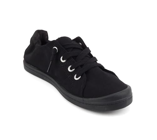 Image of Soda Flat Women Shoes Linen Canvas Slip On Sneakers Lace Up Style Loafers Zig-S