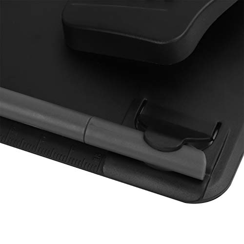 Porte-bloc A4 avec calculatrice intégrée et rangement plastique pour documents de bureau - 3