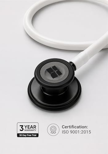 Image of Knya 6sense Stethoscope for Doctors & Residents | Tunable Diaphragm | Dual-Head Chest Piece for Adult & Pediatric Use | Lightweight Stainless Steel | Latex-Free Tubing | Soft-Seal Ear Tips | Premium Gift Box | for Medical Students (White)