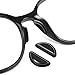 FOFALY Nose Pads for Glasses, Anti-Slip Silicone Eyeglass Nose Pads, 2.5mm Heightened Airbag Cushions, Comfortable D-Shaped Adhesive Replacement Nose Pad for Sunglasses (10 Black Pairs)