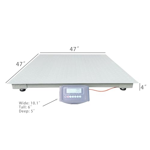 Báscula industrial de piso 6600lb 48x48 pulg miniatura 5