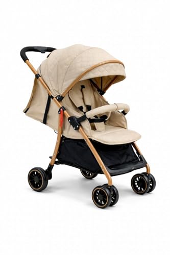 Leonardo Baby Passeggino Leggero Pieghevole 0-36 Mesi – Chiusura a Una Mano, Schienale Reclinabile, Cintura 5 Punti, Barra Removibile, Cappottina Imbottita, Compatto da Viaggio fino a 20 kg – 4 Co