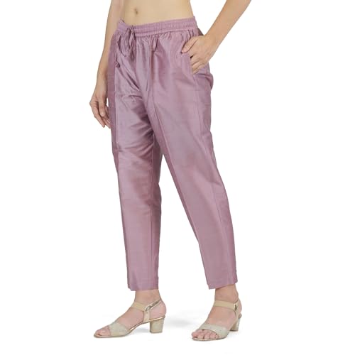 Image of Trouser Pants for Women,Stylish Trousers for Woman for Kurti Relaxed & Regular Straight fit Palazzo,Ethnic Bottom Formal Pants for Women Office wear Casual & Daily Use
