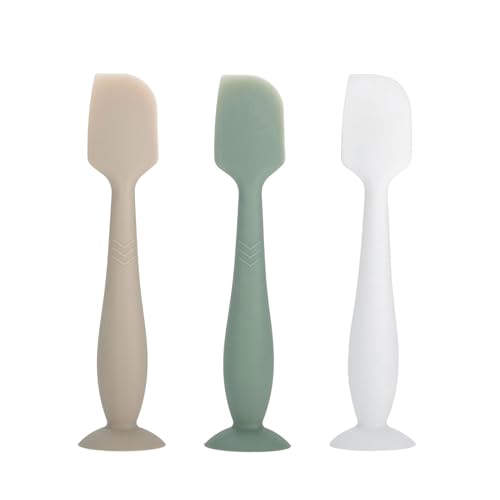 Image of Baby Diaper Cream Spatula - Baby Diaper Rash Cream Applicator for Butt Paste Diaper Cream - Newborn Essentials (green, gray, white)