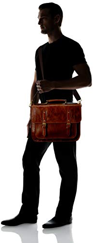 image for Fossil Men's Greenville Leather Top Handle Messenger Work Laptop Bag, 