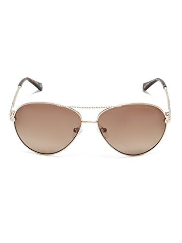 GUESS Women's Catherine Rhinestone Aviator Sunglasses