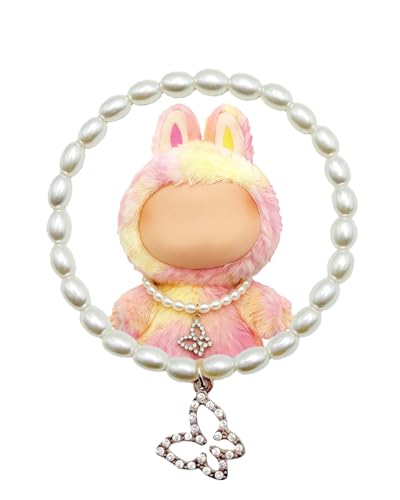 17cm人形ドール用 パールネックレス 中空バタフライペンダント付き ラブブ用 ネックレスチャームアクセサリー