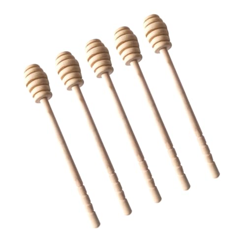 CONGARTENO Wooden Honey Stirring Stick Honey Mixing Stick Spoon for Ice Cream Tea Cocktails Mix Stir Bar Handle Jar Spoon