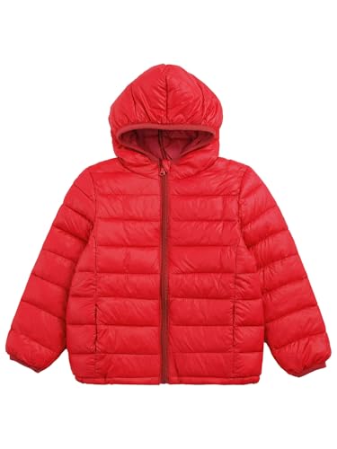 Kids Girls Boys Thermal Coats Long Sleeve Hoodie Zipper Up Ultra Lightweight Jackets Overcoat Casual Outerwear3