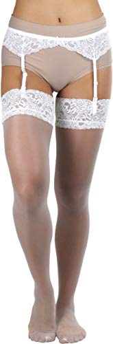 Image of ToBeInStyle Women's Lace Classic Elegant Sheer Garter Belt