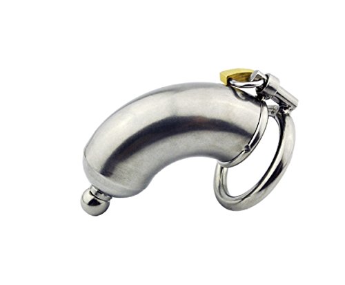 YiFeng Stainless Male Chastity Cage Device Belt Urethral Tube Men Bondage Fetish ZCS82 (50mm Ring)