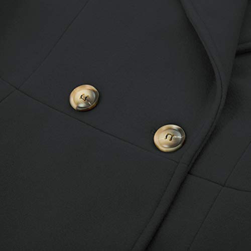 CURLBIUTY Women's Pea Coat Double Breasted A Line Long Trench Coat Winter Dress Coat with Pockets4