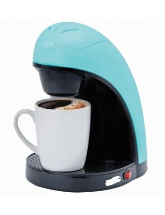 Single Serve Coffee Maker with Porcelain Mug in Blue