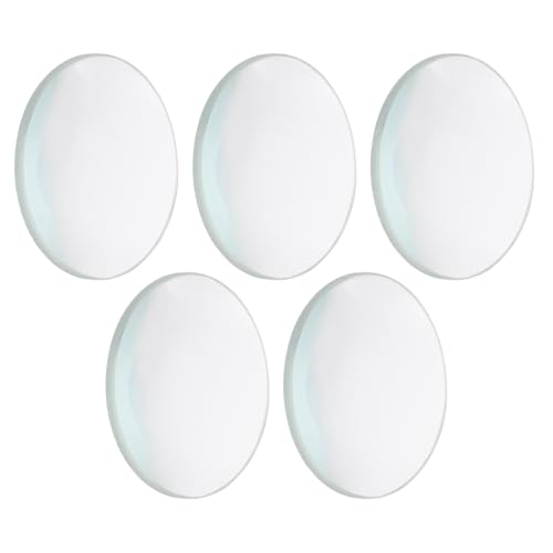 ERINGOGO 5Pcs Double Convex Lens Optical Glass Diameter Focal for Laboratory Experiments and Teaching Demonstrations for Physics and Optics Education