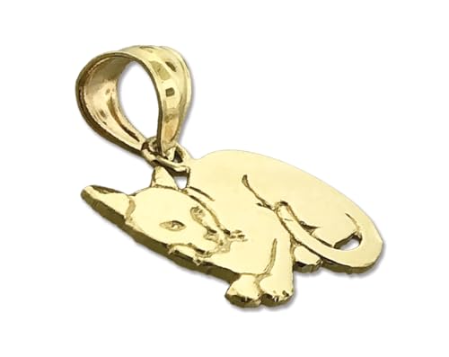 14K Gold House Cat Charm4