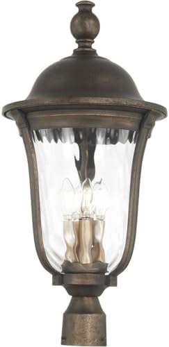 Minka Great Outdoors Havenwood 26 1/4" H Tavira Bronze and Alder Silver Outdoor Post Light