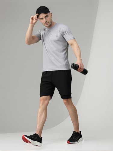 Image of CHKOKKO Gym T Shirts for Men Workout Activewear Solid Quick Dry Sports Tshirt for man Breathable Lightweight Half Sleeve Regular Fit Round Neck Running Boys T Shirt