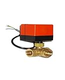 FLAGPVPAGT Válvula de bola motorizada tres vías 3/4', 220 V, 12, 24, 3 hilos, control dos puntos, latón(24VAC)