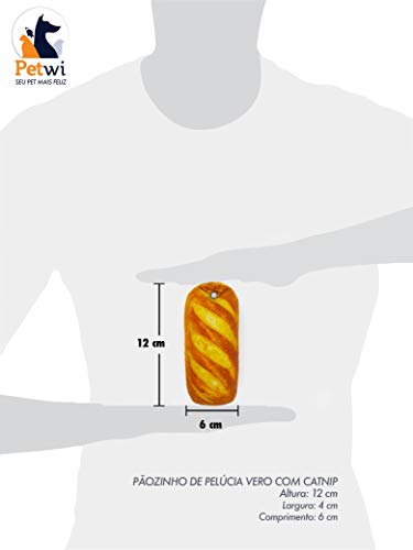 Pelúcia Pãozinho com Catnip Petwi para Gatos