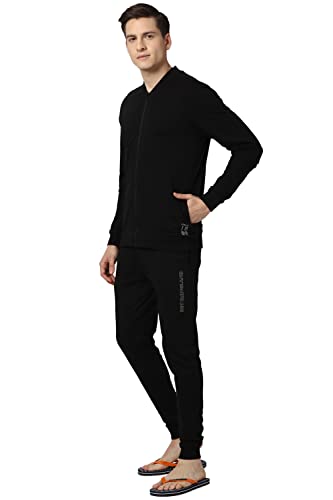 Image of Peter England Men's Cotton Blend Solid Pajama Set Pack of 1