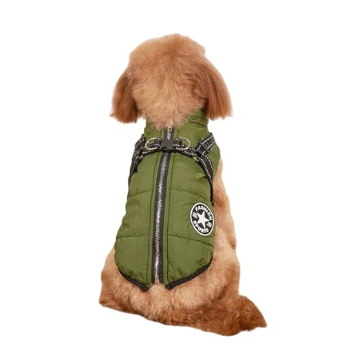 犬の服 冬 防寒 一体型 犬 ベスト射材付き 袖なし 綿服コート 犬 ジャケット ハーネス付き ベスト 背開き 防寒コート ダウン 散歩 小型犬 中型犬 袖なし 防寒保温ペット服 冬 ペット コート 犬 防水ジャケット 暖かい 軽量 着脱簡単 お出かけ 散