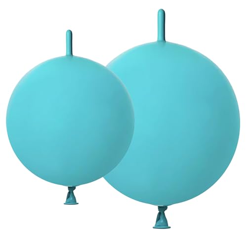 Image of Teal Blue Link Balloons 6 Inch 12 Inch 120 Pcs Latex Linking Balloons for Birthday Wedding Party Festival Decorations