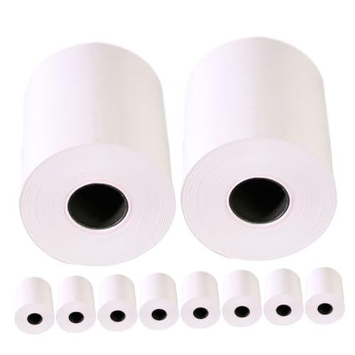 Gogogmee Pack of 10 Thermal Paper Rolls 80x70mm 32m/roll Cash Paper Roll Smooth Printing No Damage to Printer