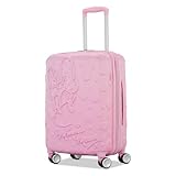 American Tourister Minnie Mouse Carry-On Luggage - Airline Approved, Durable Hardshell with RightHeight Adjustable Handle - Expands 1.5in - Roll Confidentially with Dual 360 Spinner Wheels