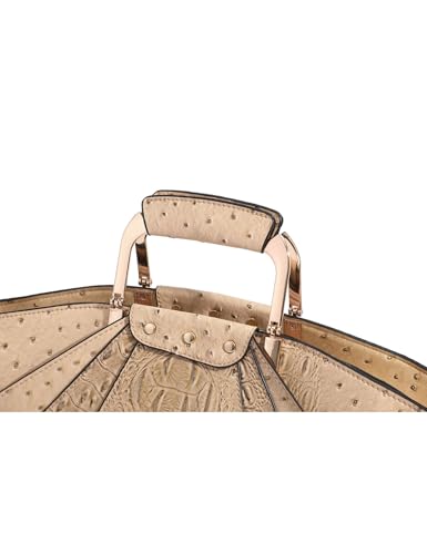 Image of Bag Woman Large Capacity Leather Purse Fashion Designer Metal Top Handle Handbags Women Crossbody Large Bags for Women Tote