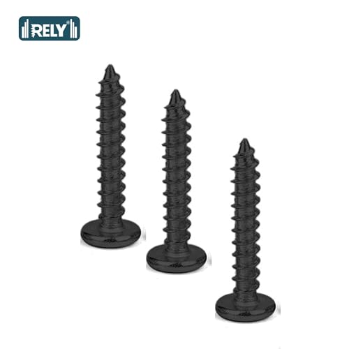 Image of Rely⇒VP INDUSTRIES (Pcs-25) M5.5x35 mm Allen JCB Head Self-Tapping Screw - Black Zinc Flat Head Furniture Bolt for Wood Boards, Cabinets, Cupboards & Chairs