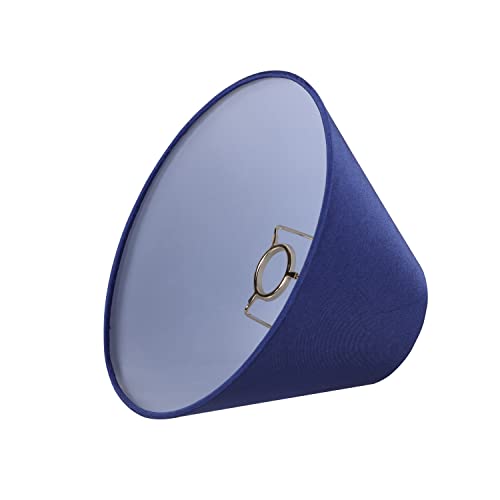 Image of Aspen Creative 56033, Hardback Empire Transitional UNO Lamp Shade, Cobalt Blue, 4 inch Top x 10 inch Bottom x 7 inch Slant, Slip UNO 33mm