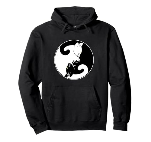 Ya en mundofriki.es: Kawaii Yin Yang Gato Negro Con Luna Media Luna Cabeza Manga Sudadera con Capucha