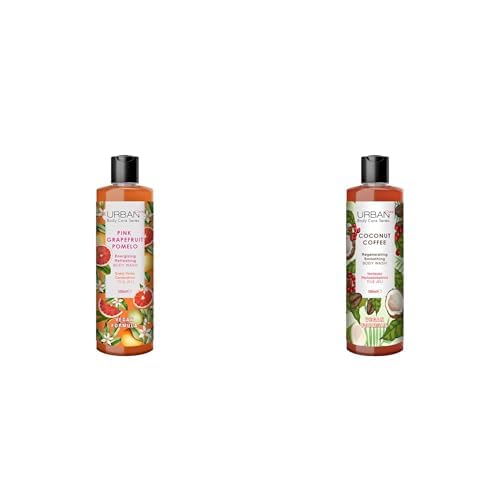 Urban Care Pink Grapefruit & Pamelo Canlandırıcı ve Nemlendirici Duş Jeli, 500 ml ve URBAN Care Coconut Coffee Yenileyici ve Pürüzsüzleştirici Duş Jeli 500 ml- Vegan