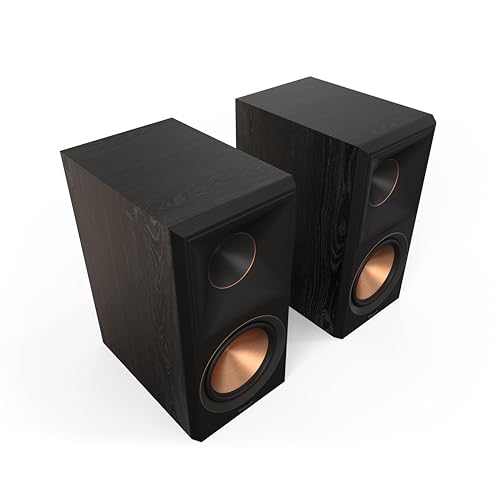 klipsch Reference Premiere RP-600M II Bücherregal-Lautsprecher, 1 Paar mit größerem 90° x 90° Hybrid-Tractrix-Horn, 16,5 cm Cerametallic-Tieftöner für dynamischen...