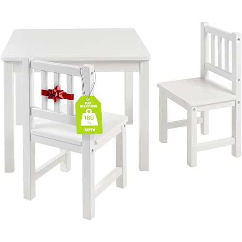 Bomi Kindersitzgruppe Holz Amy | Kindertisch mit 2 Stühlen | Tisch &...