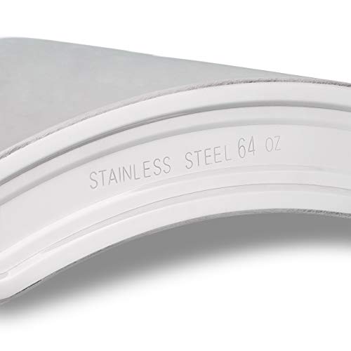 Relaxdays XXL Edelstahl Flachmann - Riesen Mit 1,8l Fassungsvolumen, Klassisches Design, Silber