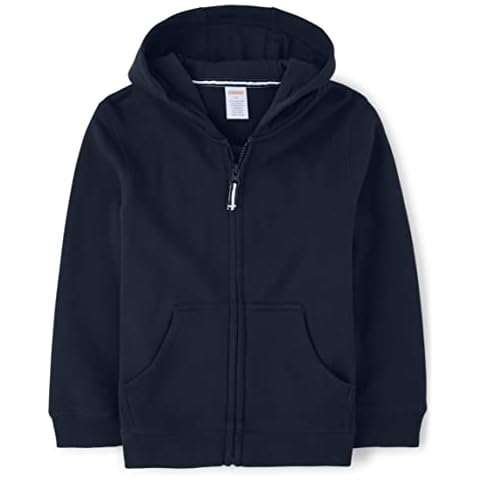 Gymboree Boys and Toddler Long Sleeve Zip Up Hoodie Sweatshirt, Navy Slate, 8 (3030580) Cover