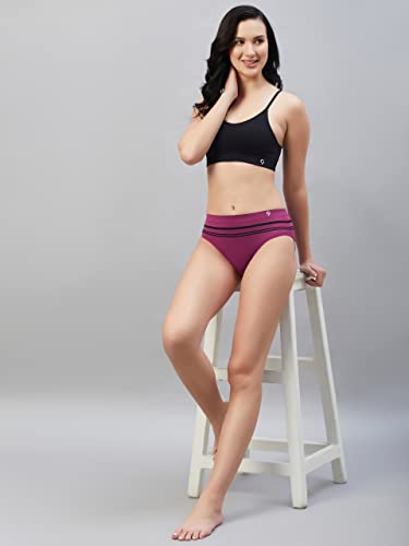 Image of C9 Airwear Mid Rise Solid Pack of 3 Seamless Mid Brief Panties Combo for Ladies