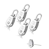 Mirhua 滑車 小型 滑車 M15 滑車ローププーリー クライミング スイベル 式 耐久耐荷重35kg 滑車 耐食性 耐久性 耐摩耗性（2個セット）