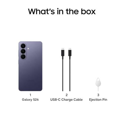 Image of Samsung Galaxy S26 5G (Cobalt Violet, 12GB RAM, 512GB Storage) with Other Offers