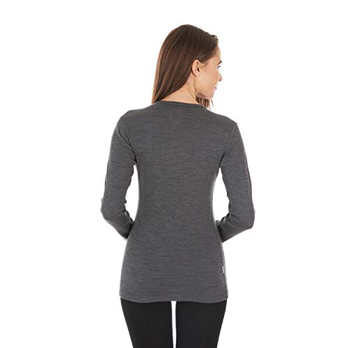 100% Merino Wool - Women's Midweight Base Layer - Long Sleeve Crew2