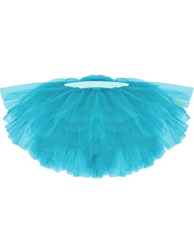 Bfons Tutus For Women Adult Tutu Tulle Skirts Costumes For Women 5 Layered Womens Pale Blue Tutu Skirts For Girls Teens Halloween Ballet Minion Sexy Witch Purge Mario Mike Wazowski Sully Cookie thumb #3