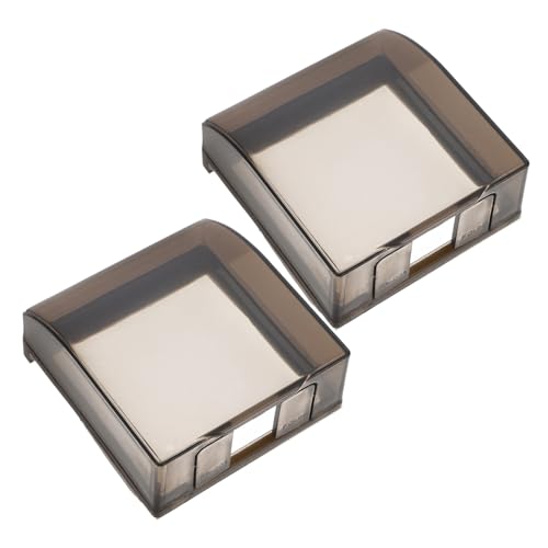 Yardenfun 2pcs Socket Waterproof Box Light Covers Lamp Switch Self-adhestive Socket Outlet Power Plug Safety Outlet Cover Child Outlet Covers Weatherproof Outlet Brown Pp