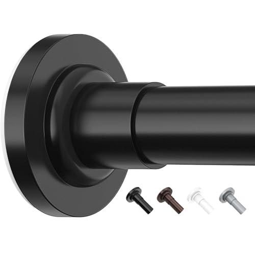 Yeabett Tringles à rideaux extensibles, tiges de tension 48-190,5 cm pour rideaux, tringle à rideaux télescopique pour salle de bain ou fenêtres, sans...